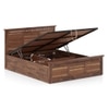 Fidora Solid Wood Queen Hydraulic Storage Bed In Teak Finish