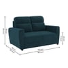 Alvaro Velvet 2 Seater Sofa T Blue Color