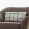 Windowpane Honeydew  And Natural Cotton Pillow Cover 12X20 Inches