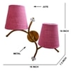 Devansh Metal Electric Wall Light in Gold Colour with Pink Shade Count of 2 Lights