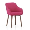 Rochelle Fabric Lounge Chair in Hot Pink Colour