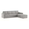 Apollo Compact Sofa (Colour : Vapour Grey, Cushion : Soft, Back Type : Regular, Seating Capacity : Left Aligned 3 Seater + Left Aligned Chaise + Ottoman)