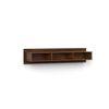 Coober Engineering Wood Wall Mount TV Entertainment Unit Set Top Box Stand/TV Cabinet with Shelves for Books & Décor Display Unit Large Upto 42 Inches (Brown Maple)