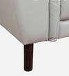 Alexa Single Seater Leather Sofa in Light Grey
