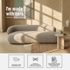 Luxelounge Wood 2-Seater + Ottoman With Upholstery Non Storage Sofas In Grey Colour