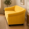 Hamaz 3 Seater Sofa In Fabric Yellow Color