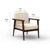 Dado Pebble Solid Wood Lounge Chair in Grey Colour