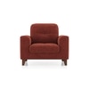Verona Essential 1 Seater Fabric Sofa In Dark Coral Colour