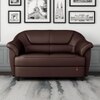 Berry 2 Seater Leatherette Sole in Cocoa Brown Colour