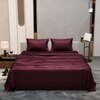 Stoa Paris Satin Bedsheet King Size with 2 Pillow Covers heet King Velvet Wine
