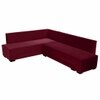 Melo 3 Seater Left Sectional Velvet Sofa Cum Bed in Maroon colour