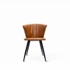 Rustic Metal Dining Chair in Brown Colour