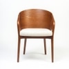 Pusha Veneer Dining Chair in Brown Colour