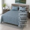 Green Shade Abstract 400 TC Cotton Flat Super King Size Bedsheet With 2 Pilllow Covers From Threads