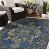 Linda Steel Blue Solid Hand-Tufted Wool 9X7 Feet Carpet