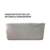 Elegantensemble Wood 2 Seater With Upholstery Non Storage Sofa In Grey Colour