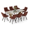 Paloma 8 Seater Spanish Ceramic Dining Table with Bren Dining Chair