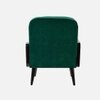 Haden Solid Wood Accent Chair in Dark Green Colour