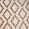 White And Coffee Geometric Wool Blanket Single Bed 240 X 160 Cm