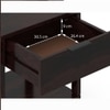 Capri Solid Wood Bedside Table in Mahogany Finish