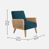 Evant Ratan Accent Chair in T blue Colour