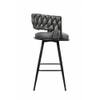 Doe Buck Presley Braided Faux Leather Bar Stool in Grey Colour