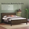 Masai Solid Wood Queen Size Nonstorage Bed In American Walnut 2 Tone Finish