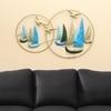 W-Seas Abstract Metal Wall Decor in Multicolor Set of 1