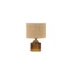 Ezra Beige Jute table lamp with Natural Wood Base