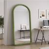 The Artment Unbreakable Green Arch Puff Floor Mirror (160 x 50) cm