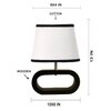 Devansh Multicolor Cotton Table Lamp With  Wood Black Base -8