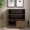 Hexa Engineered Wood Bookshelf Multipurpose Storage Rack in Flower Wenge Colour