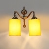 Devansh Metal Electric Wall Light in Yellow Colour with Yellow Shade Count of 2 Lights