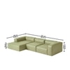 Elegantedge Wood Right Aligned 3-Seater With Upholstery Non Storage Sofa In Green Colour