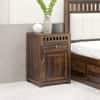 Vrinda Shesham Solid Wood 1 Door & 1 Drawer Bedside In Provincial Teak Finish