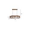 Symmetric Centrum Brown Solid Wood Cluster Hanging Light
