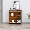Hexa Red Multipurpose Storage Cabinet With 1 Drawer 1 Door in Giant Wood And Slate Grey Colour