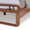 Calista Solid Wood Queen Size Non Storage Bed in Coffee Oak Brown