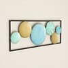W-Basil Abstract Metal Wall Decor in Multicolor Set of 1