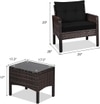 Carry Bird Wicker Patio Furniture Outdoor Balcony Chairs In Brown And Black Colour