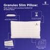 Granules Quilted Slim Pillow for Neck Support 27 X 18 Inches