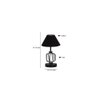 Alessandra Black cotton Table lamp with Iron Base