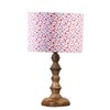 Devansh Multicolor Cotton Table Lamp With Wood Natural Base (7X7X15.5 Inches)-16