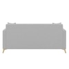 Convil Velvet 3 Seater Sofa in Grey Color