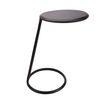 Slanted Nesting Raw Black PC Metal Side Table Large in Black Colour