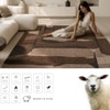 Handmade Wool Area Rug Modern Abstract Mocha Brown 4 x 6 Feet Carpet