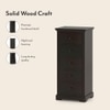 Alexandra Solid Wood Chest of Drawers in American Walnut Finish