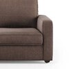 Apollo Fabric Sectional Sofa (Colour : Daschund Brown, Cushion : Soft, Back Type : Regular, Seating Capacity : Left Aligned 3 Seater + Left Aligned Chaise + Ottoman)