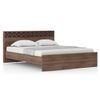 Macy Engineered Wood King Size Non Storage Bed In Classic Walnut Finish