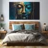 The Castle Decor Lord Buddha Meditation Wall Art Framed Painting 27x48 Inch (Style 13)